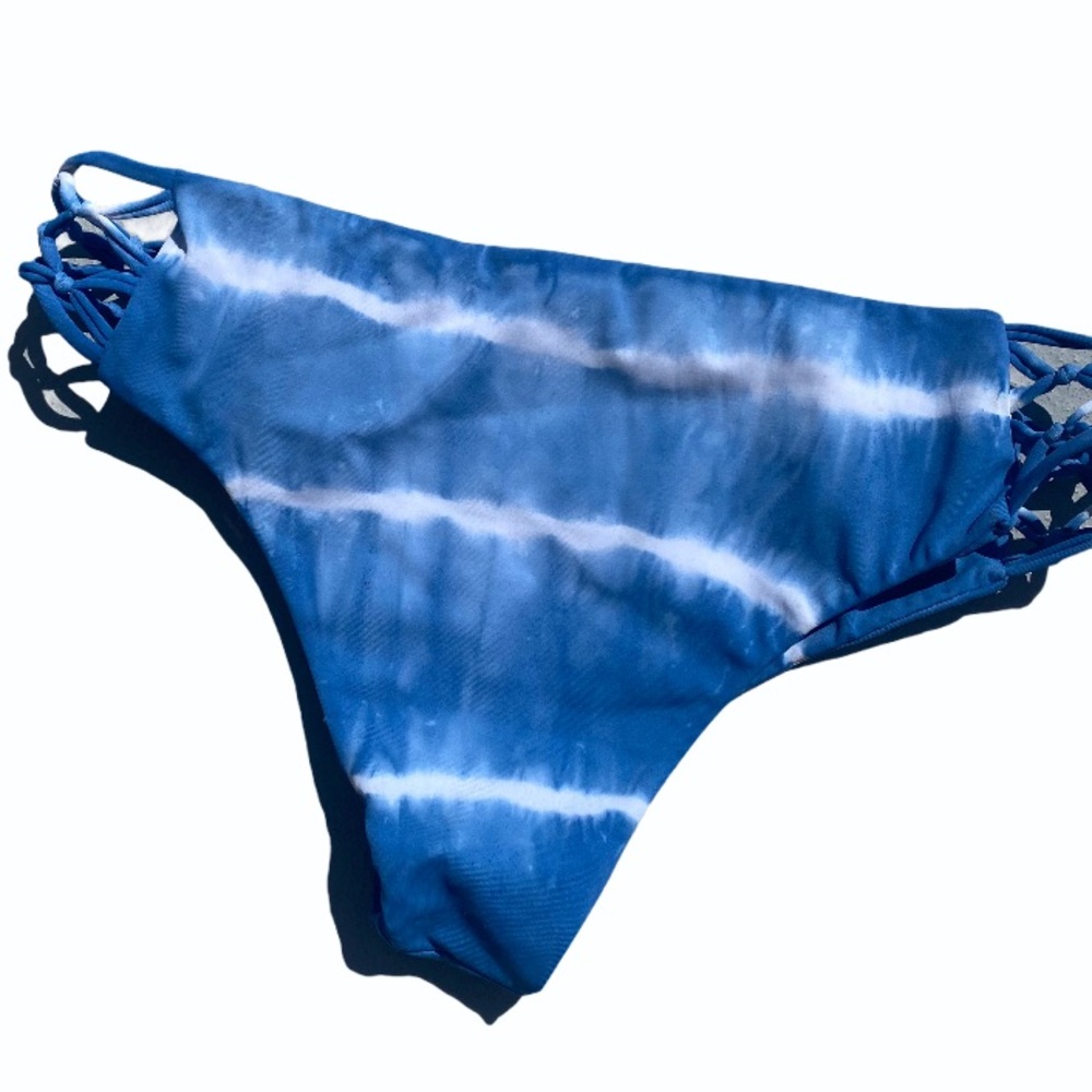 Tiare Hawaii Swimsuit Bikini Bottoms Tie Dye Blu L